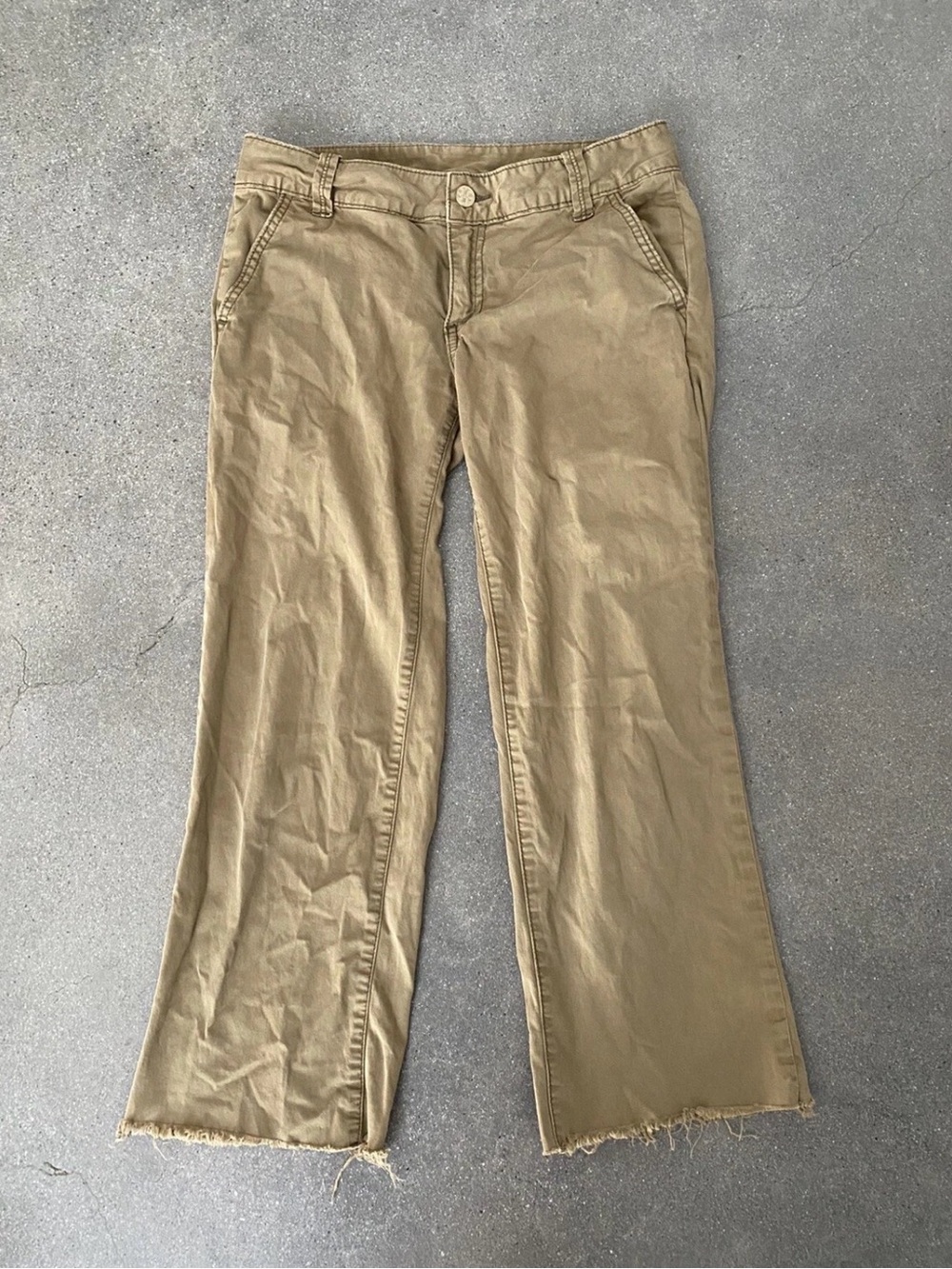 Tory Burch Tan Wide-Leg Cotton Pants